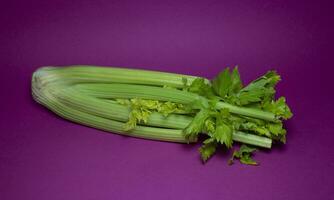 bunch of celery with leaves photo