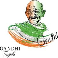 2do octubre- Gandhi jayanti, con creativo diseño, mohandas karam chandra Gandhi cumpleaños vector