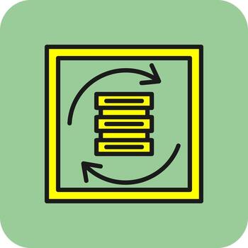 Data Syncing Vector Icon Design