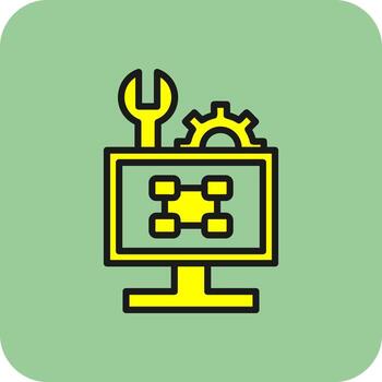 solución de problemas diagrama de flujo vector icono diseño