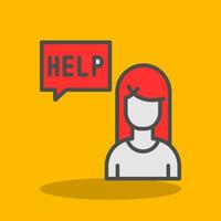 Ask for help Vector Icon Design