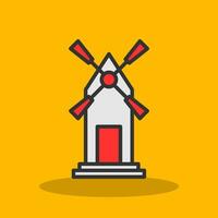 Windmill Vector Icon Design