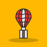 Hot air ballon Vector Icon Design