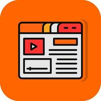 Video Content Vector Icon Design