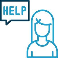 Ask for help Vector Icon Design