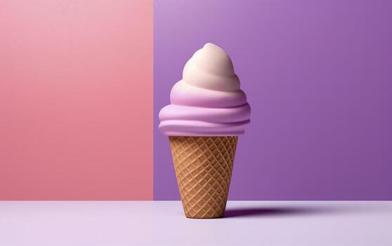 Ice cream abstract background with empty space for text. AI Generative photo