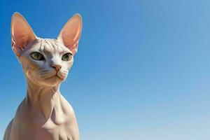 Portrait of a Sphynx cat. AI Generative Pro Photo