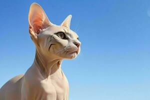 Portrait of a Sphynx cat. AI Generative Pro Photo