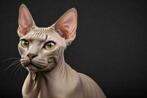 Portrait of a Sphynx cat. AI Generative Pro Photo