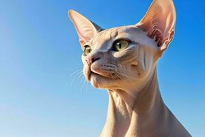 Portrait of a Sphynx cat. AI Generative Pro Photo