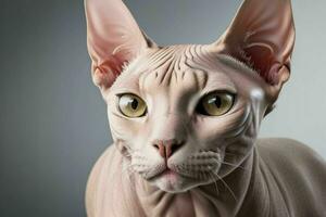 Portrait of a Sphynx cat. AI Generative Pro Photo