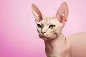 Portrait of a Sphynx cat. AI Generative Pro Photo