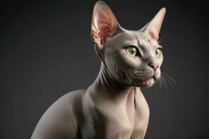 Portrait of a Sphynx cat. AI Generative Pro Photo