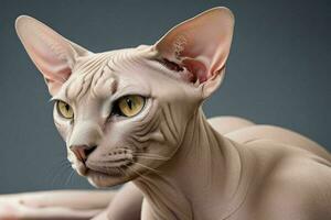 Portrait of a Sphynx cat. AI Generative Pro Photo