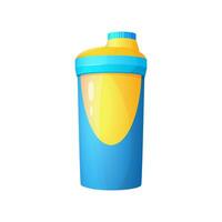 Shaker. Various Sport equipment. Fitness inventory, gym accessories. Workout stuff bundle. vector