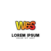 ws inicial logo diseño vector