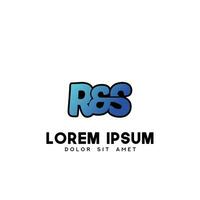 rs inicial logo diseño vector