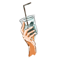 hand hold coffee png