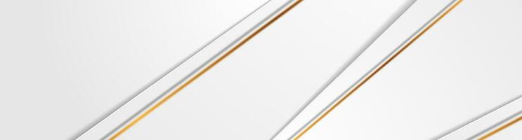 Abstract grey and bronze stripes and lines corporate banner vector