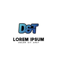 DT Initial Logo Design Vector