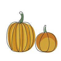 Outline of a pumpkins with bright abstract elements. vector