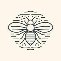 Creative Bee Lines Logo. Bumblebee, Honey making concept. Vector