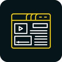 vídeo contenido vector icono diseño