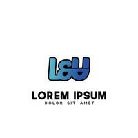 LU Initial Logo Design Vector