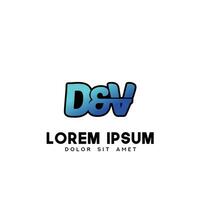 DV Initial Logo Design Vector