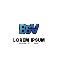 bv inicial logo diseño vector