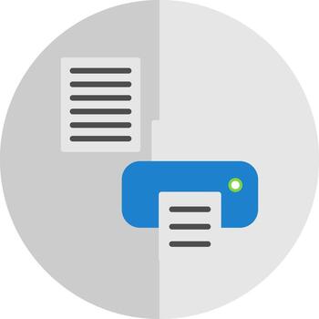 Printer Setup Vector Icon Design