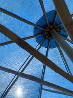 abstract background from blue umbrella photo