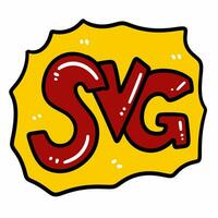 cartoon doodle letter SVG on white background photo