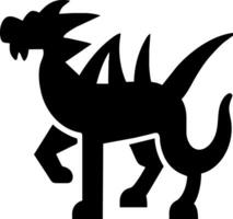 dragon monster icon in outline style photo