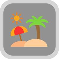 diseño de icono de vector de playa