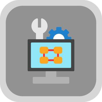 Troubleshooting Flowchart Vector Icon Design