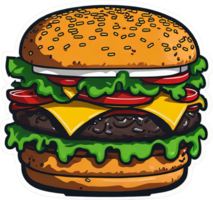 ai generativo - hamburguesa dibujos animados linda png