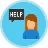 Ask for help Vector Icon Design