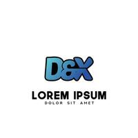 dx inicial logo diseño vector