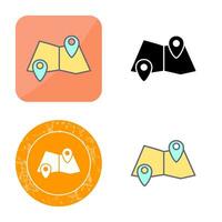 Folded Map Vector Icon