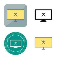 Unique Disconnected Network Vector Icon