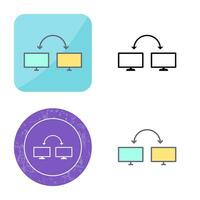 icono de vector de sistemas conectados únicos