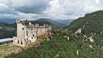 In the village of Finale Ligure, there are the historic ruins of Castel Govone. photo