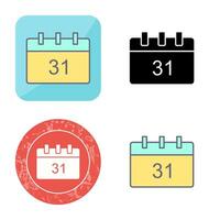 Unique Calendar Vector Icon