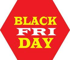 black friday simple text badge design vector