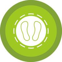 Shoe print Vector Icon Design