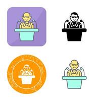 Unique Lecture Vector Icon