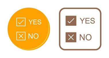 Yes No Option Vector Icon