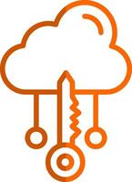 Cloud Access Vector Icon Design