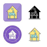 Work At Home Vector Icon